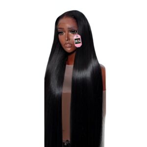 30 Inch Human Hair Pre-Plucked Lace Front Wig w/ Baby Hair